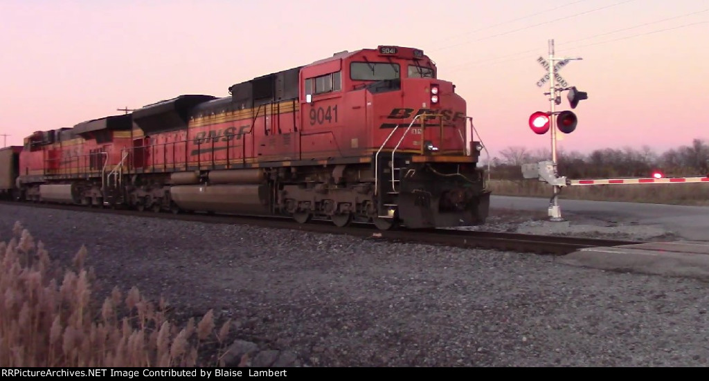 BNSF coal train DPUs